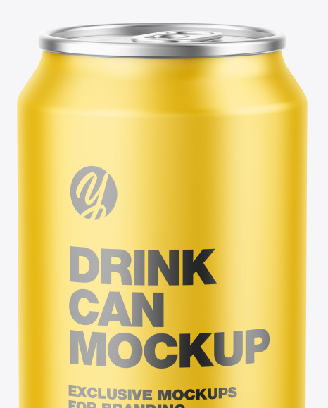 Metallic Drink Can w  Matte Finish Mockup PSD #1