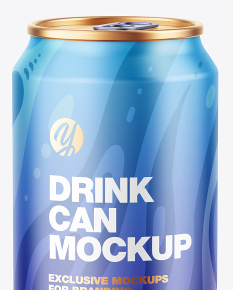 Metallic Drink Can w  Matte Finish Mockup PSD #6