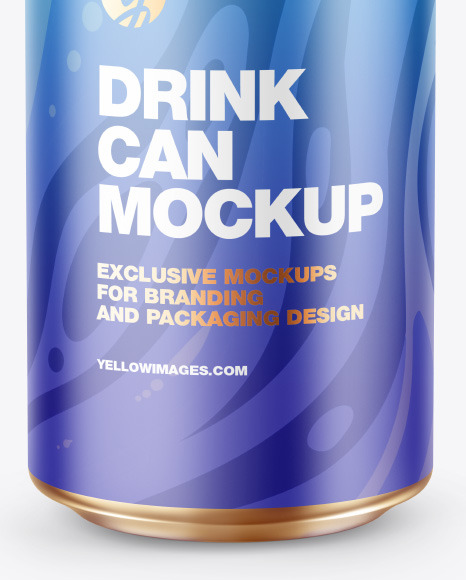 Metallic Drink Can w  Matte Finish Mockup PSD #7