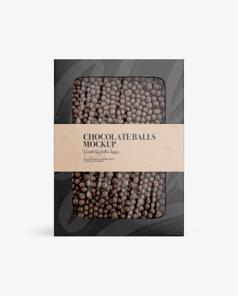 Kraft Paper Box With Chocolate Balls Mockup PSD #2