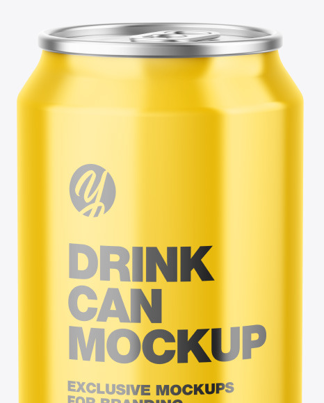 Metallic Drink Can w  Glossy Finish Mockup PSD #1