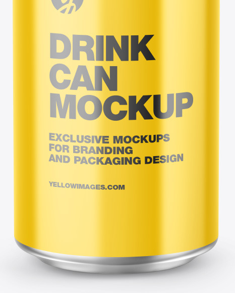 Metallic Drink Can w  Glossy Finish Mockup PSD #5