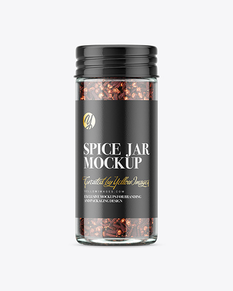 Download Spice Jar With Clove Mockup In Jar Mockups On Yellow Images Object Mockups