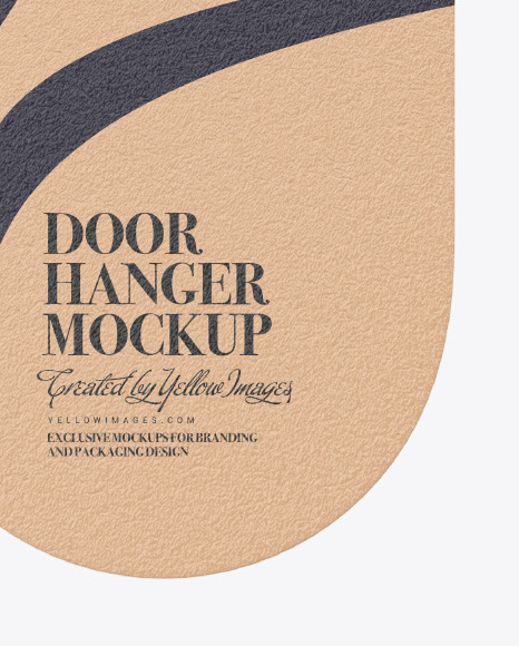 Kraft Door Hanger Mockup PSD #1