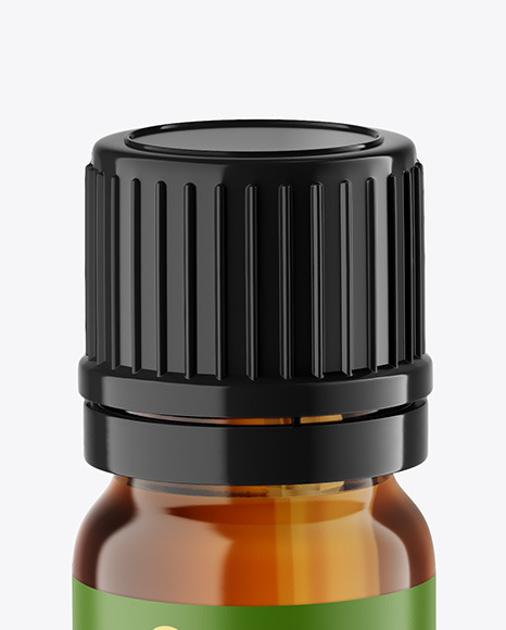 Amber Glass Dropper Bottle Mockup PSD #1