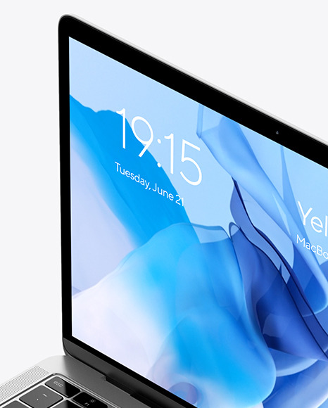 MacBook Air Silver Mockup PSD #3