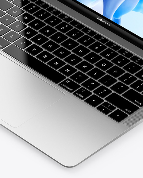 MacBook Air Silver Mockup PSD #4