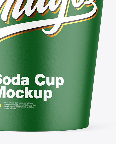 Paper Soda Cup w  Straw Mockup PSD #1