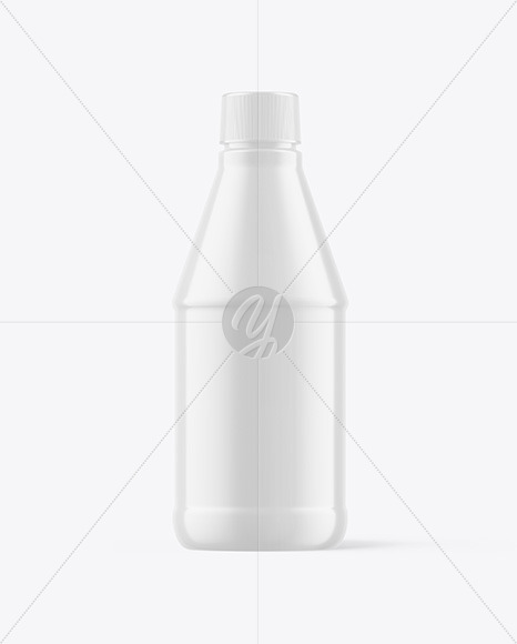 400ml Glossy Plastic Bottle Mockup