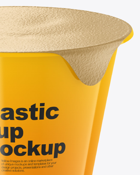 Glossy Plastic Cup Mockup PSD #2