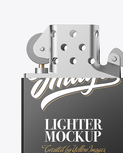 Opened Matte Lighter Mockup PSD #2
