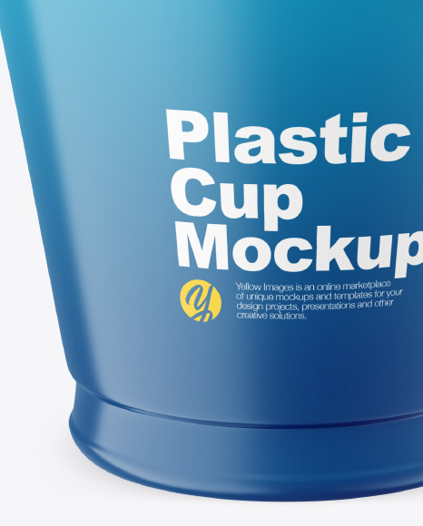 Matte Plastic Cup Mockup PSD #1