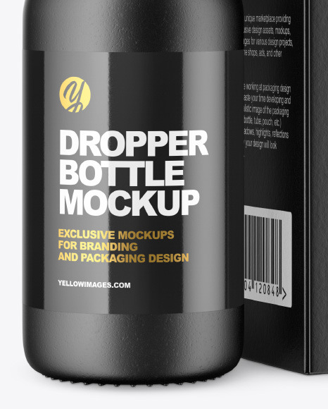 Ceramic Dropper Bottle with Paper Box Mockup PSD #5