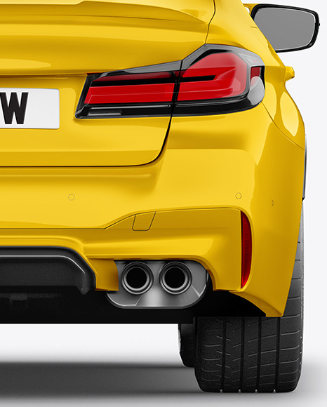 Executive Car Mockup   Back View PSD #2