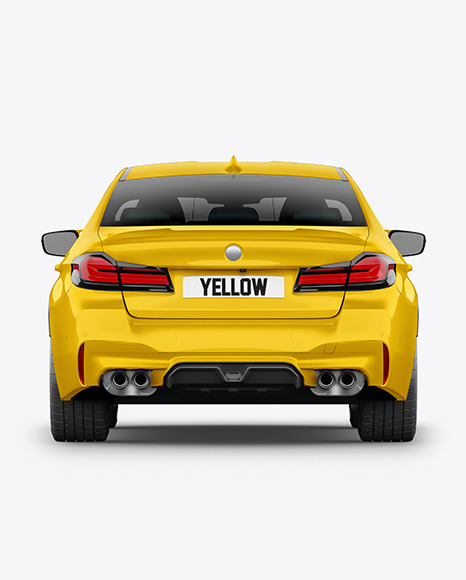 Executive Car Mockup - Back View