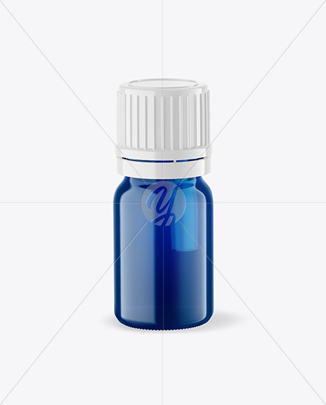Blue Glass Dropper Bottle Mockup