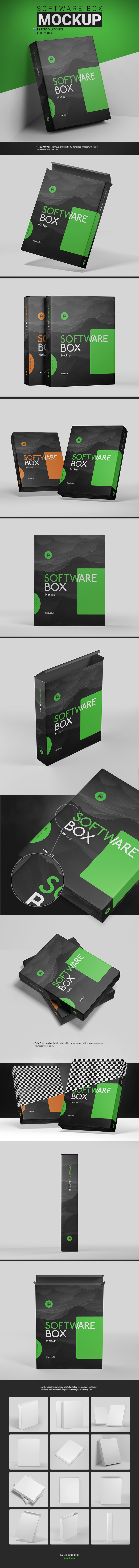 Download Software Box Mockup In Packaging Mockups On Yellow Images Creative Store