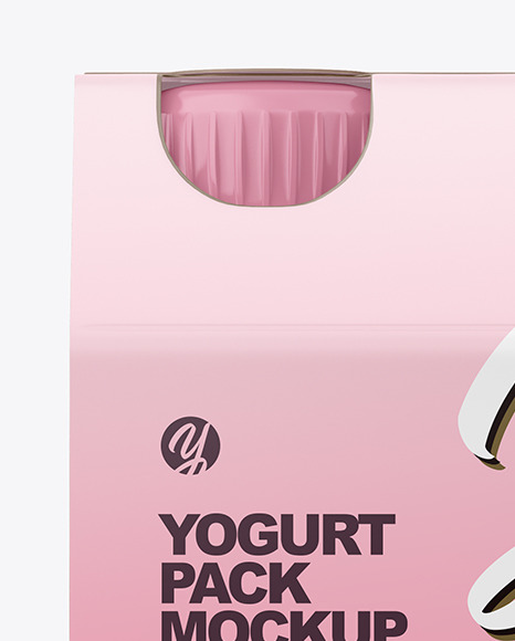8 4X125Ml Matte Yogurt Pack Mockup Prototypes