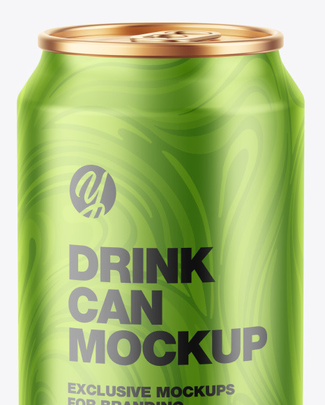 Matte Metallic Drink Can Mockup PSD #1