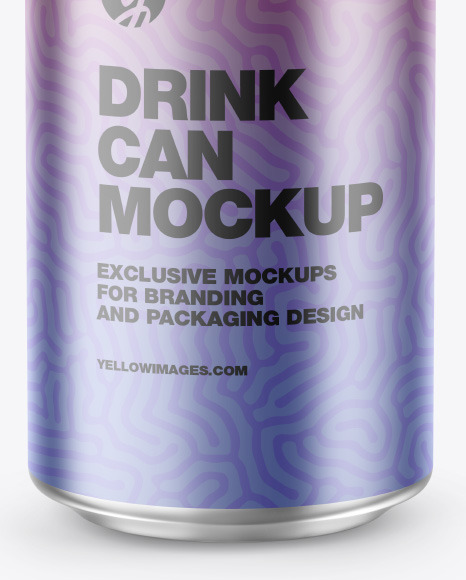 Matte Metallic Drink Can Mockup PSD #7