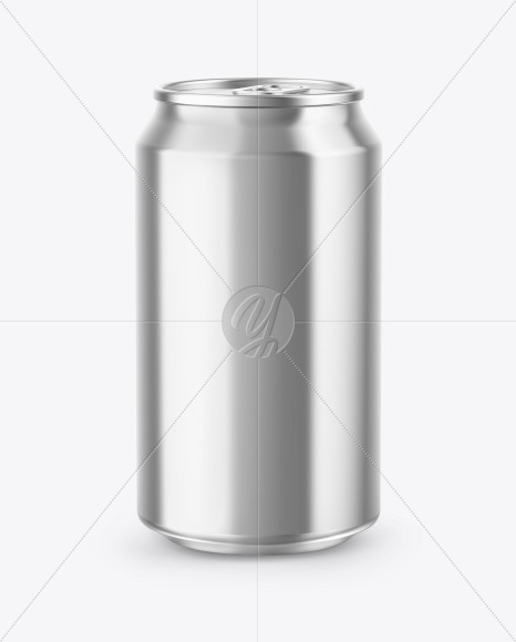 Glossy Metallic Drink Can Mockup PSD #3