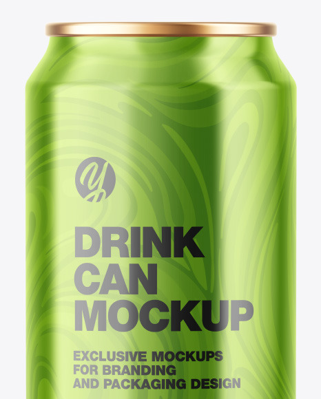 Glossy Metallic Drink Can Mockup PSD #5