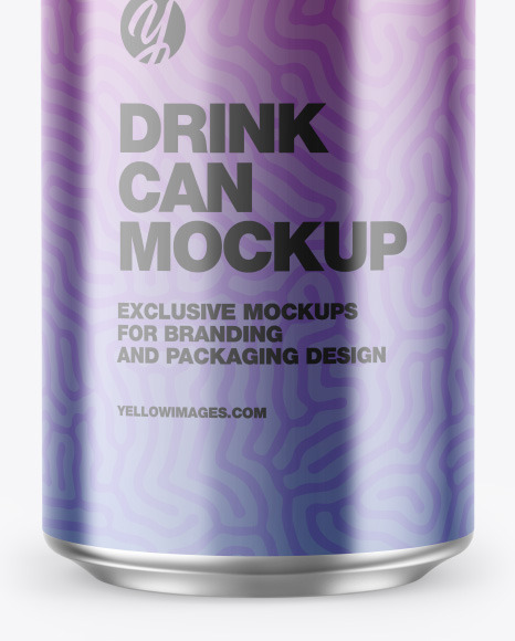 Glossy Metallic Drink Can Mockup PSD #7