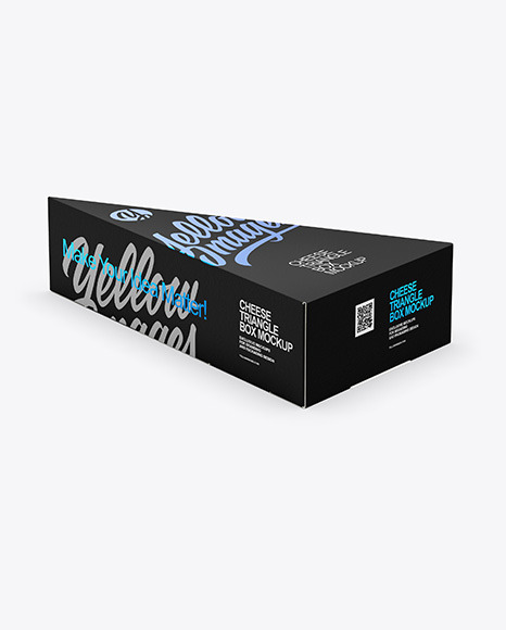 Matte Plastic Triangle Cheese Box Mockup PSD #6