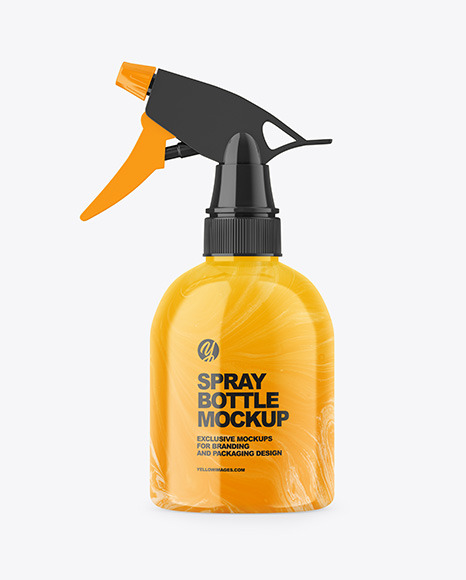 Glossy Plastic Spray Bottle Mockup PSD #2