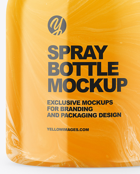 Glossy Plastic Spray Bottle Mockup PSD #7