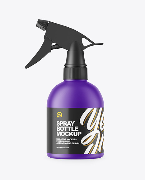 Matte Plastic Spray Bottle Mockup