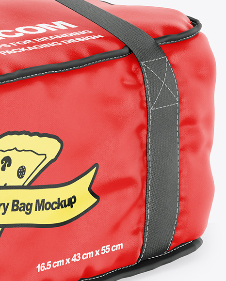 Pizza Delivery Bag In Apparel Mockups On Yellow Images Object Mockups