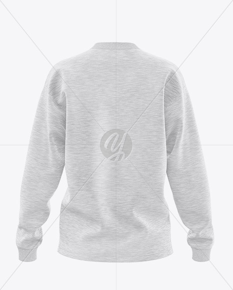 Download Women S Heather Crew Neck Sweatshirt Back View In Apparel Mockups On Yellow Images Object Mockups