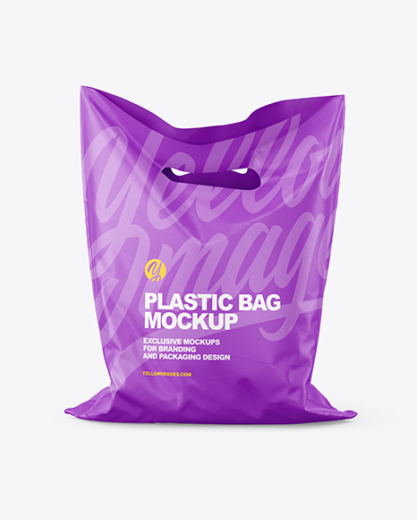 Matte Plastic Carrier Bag Mockup PSD #2