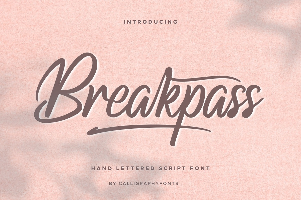 Breakpass Hand Brush Font
