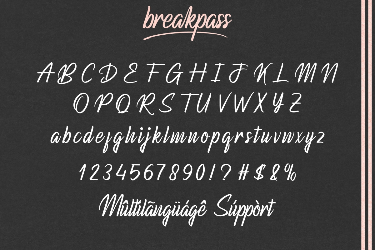 Breakpass Hand Brush Font