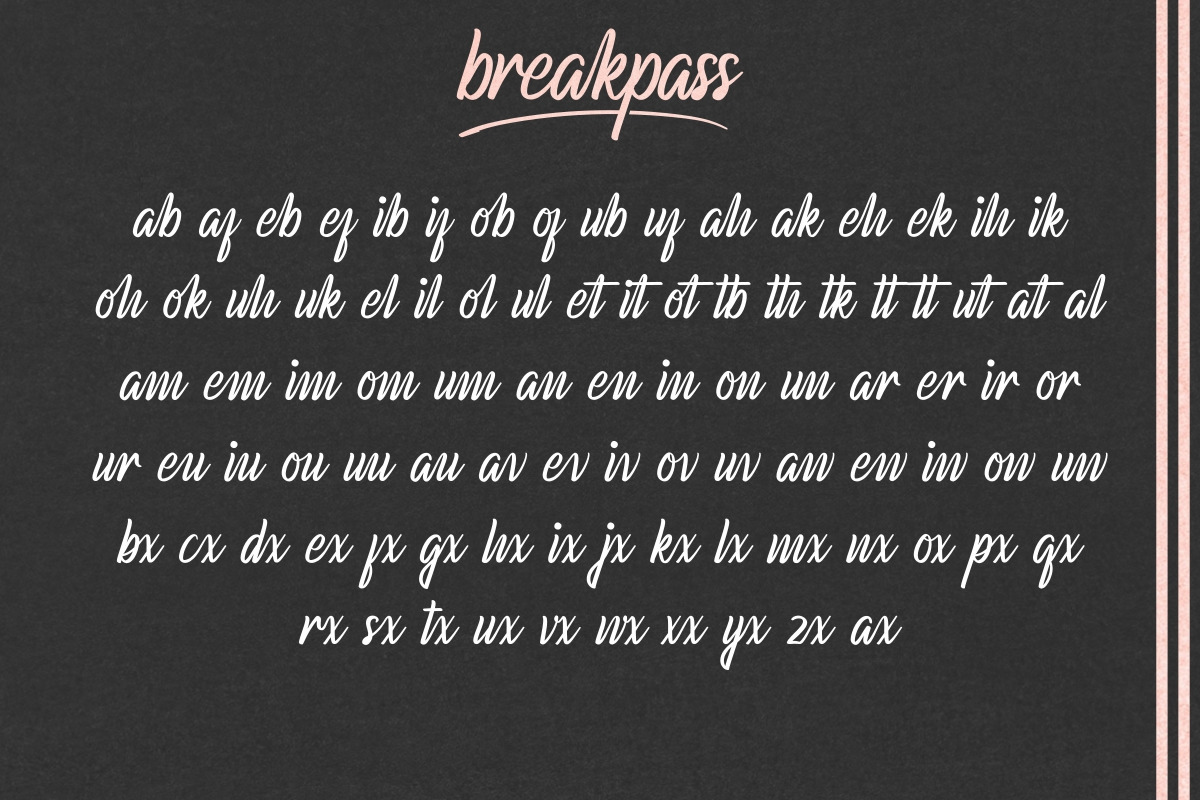 Breakpass Hand Brush Font