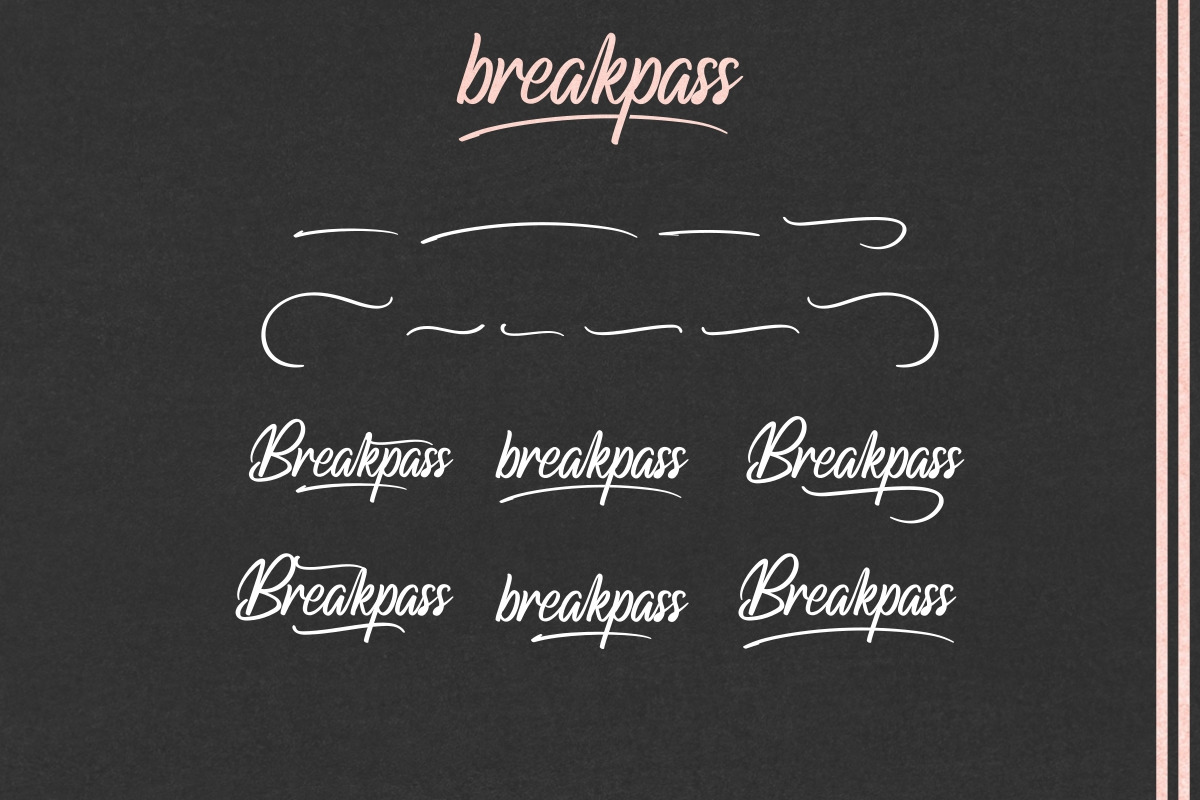 Breakpass Hand Brush Font