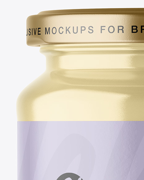 Clear Glass Jar with Creamed Honey Mockup PSD #1