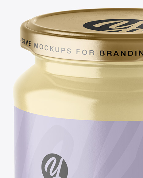 Clear Glass Jar with Creamed Honey Mockup PSD #1