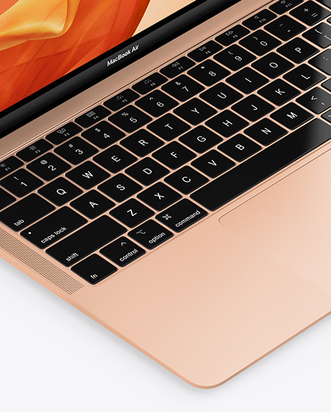 MacBook Air Gold Mockup PSD #4