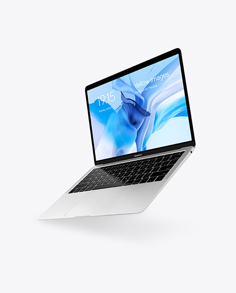 MacBook Air Silver Mockup PSD #2