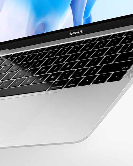 MacBook Air Silver Mockup PSD #4