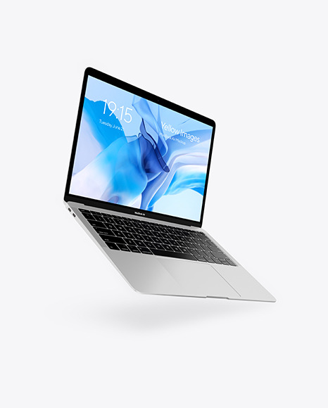 MacBook Air Silver Mockup