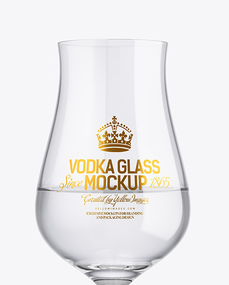 Vodka Snifter Glass Mockup PSD #4