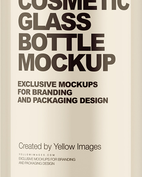 Download Cosmetic Glass Bottle Mockup In Bottle Mockups On Yellow Images Object Mockups