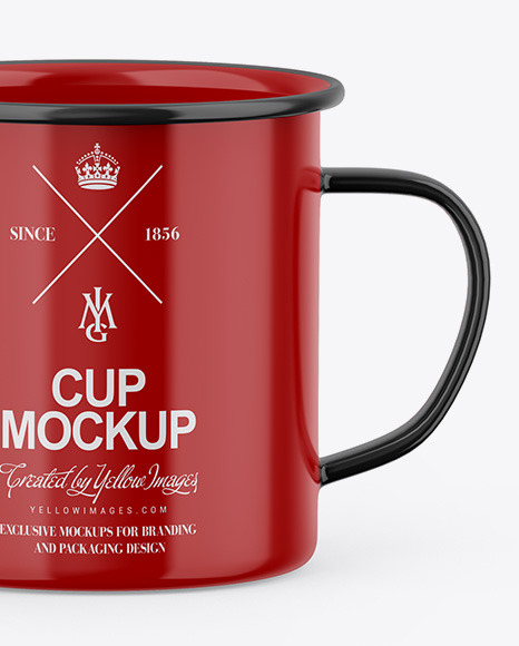 Two Glossy Cups Mockup PSD #3