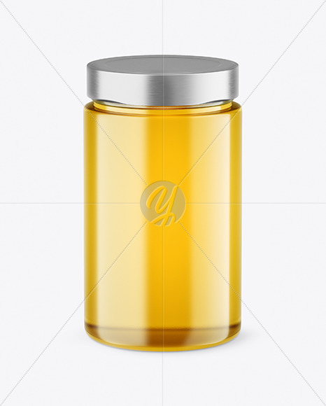 Clear Glass Honey Jar Mockup