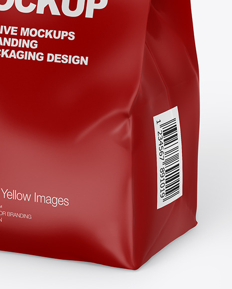 Glossy Food Bag Mockup PSD #1
