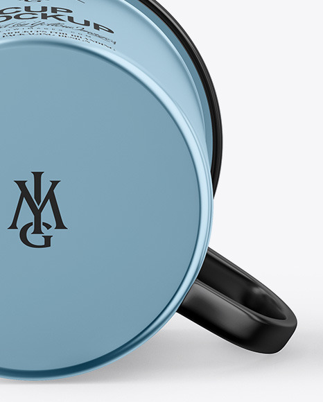 Two Glossy Metallic Cups Mockup PSD #1